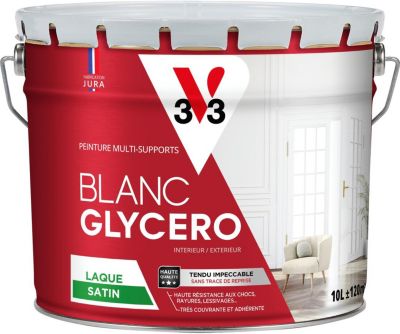 Laque glycéro multi-support V33 satin blanc 10L