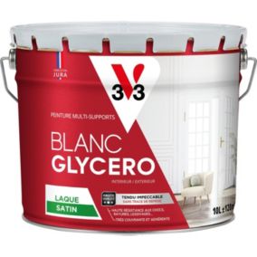 Laque glycéro multi-support V33 satin blanc 10L