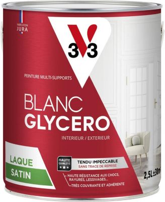 Laque glycéro multi-support V33 satin blanc 2,5L