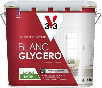 Laque glycéro multi-support V33 satin blanc 5L