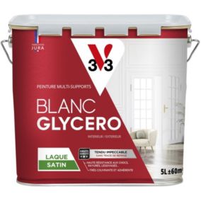 Laque glycéro multi-support V33 satin blanc 5L