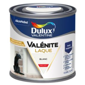 Laque Valénite Dulux Valentine Acrylique brillant blanc 125ml
