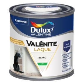 Laque Valénite Dulux Valentine Acrylique satin blanc 125ml