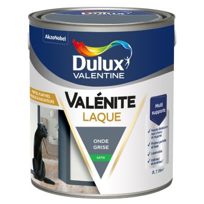 Laque Valénite Dulux Valentine Acrylique satin bleu onde grise 2L