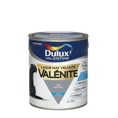 Laque boiseries et métal Valénite Dulux Valentine satin gris perle 2L