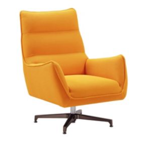 LAREDO - Fauteuil Pivotant Tissu Maille 3D Jaune