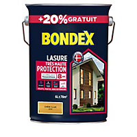 Lasure bois Bondex Chêne clair 8 ans 5L + 20%
