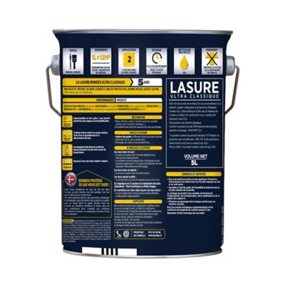 Lasure bois Bondex Chêne clair 5L - 5 ans