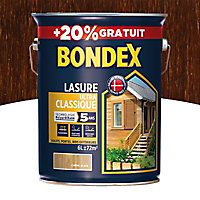 Lasure bois Bondex Chêne moyen 5 ans 5L + 20%