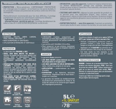 lasure bois exterieur incolore impregnant 5 l 20 castorama