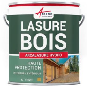 Lasure bois extérieur, intérieur - 13 teintes : ARCALASURE HYDRO Bambou - 1 L - ARCANE INDUSTRIES