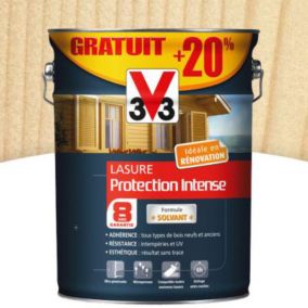 Lasure bois extérieur V33 Protection intense incolore satiné 5L + 20% gratuit
