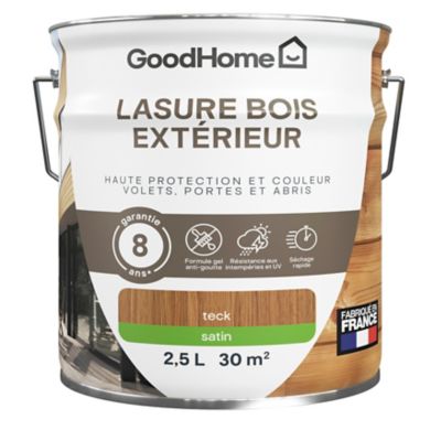 Lasure bois extérieur chêne doré satin 8 ans GoodHome 2.5L
