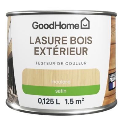 Lasure bois extérieur incolore satin 8 ans GoodHome 125ml
