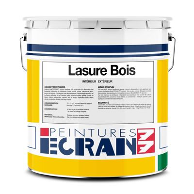 Lasure bois, protection boiseries intérieur extérieur, résine alkyde-1 litre-Chêne foncé-Peintures Daniel