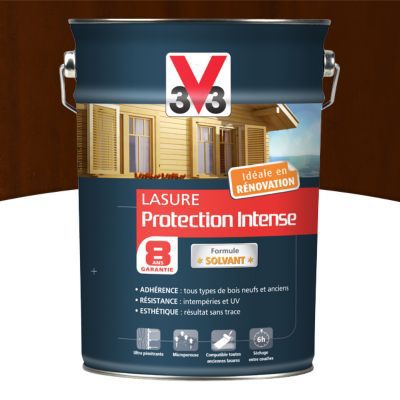 Lasure bois protection intense V33 chêne foncé 5L - 8 ans