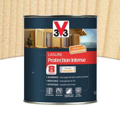 Lasure bois protection intense V33 Incolore 1L - 8 ans