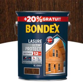 Lasure bois Ultim’ protect Chêne rustique 12 ans Bondex 5L + 20% gratuit