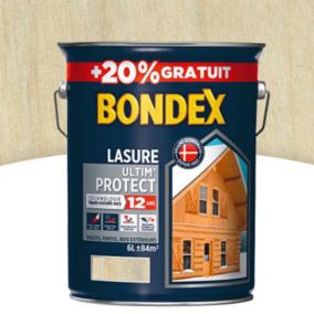 Lasure bois Ultim’ protect Incolore 12 ans Bondex 5L + 20% gratuit