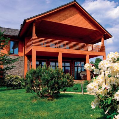 Lasure de protection pour façades et bardages Xyladecor satin 5L chêne doré