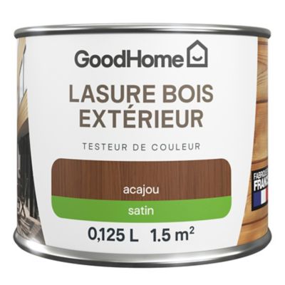 Lasure extérieure acajou satin 8 ans GoodHome 125ml