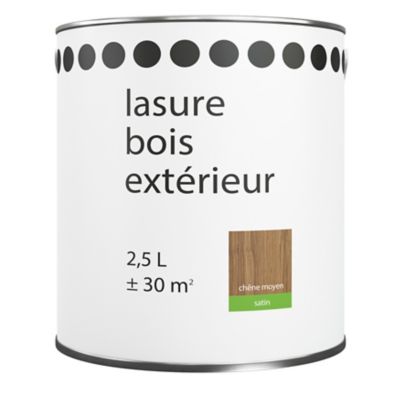 Lasure extérieure chêne moyen 2 ans GoodHome 2,5L