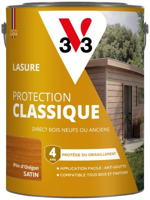 Lasure extérieure haute protection classique V33 pin d'Orégon satin 5L