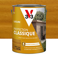 Lasure extérieure Haute Protection Protection Classique V33 chêne doré satin 5L