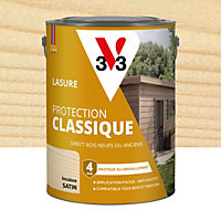 Lasure extérieure Haute Protection Protection Classique V33 incolore satin 5L