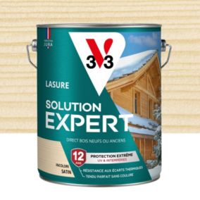 Lasure extérieure Haute Protection Solution Expert V33 incolore satin 5 L
