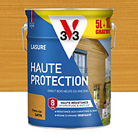 Lasure extérieure Haute Protection V33 chêne clair satin 5 + 20% gratuit