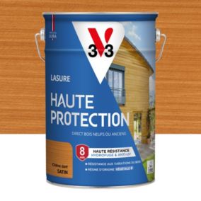 Lasure extérieure Haute Protection V33 chêne doré satin 5L