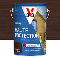 Lasure extérieure Haute Protection V33 chêne foncé satin 5L