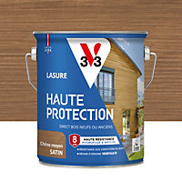 Lasure extérieure Haute Protection V33 chêne moyen satin 2,5L