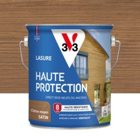 Lasure extérieure Haute Protection V33 chêne moyen satin 2,5L