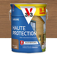 Lasure extérieure Haute Protection V33 chêne moyen satin 5 + 20% gratuit