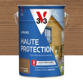 Lasure extérieure Haute Protection V33 chêne moyen satin 5L