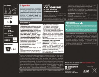 Lasure extérieure Syntilor Xylodhone Ultra Hautes Performances blanc satin 5L + 20% gratuit