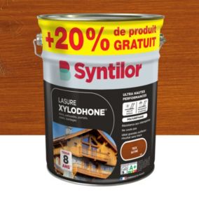 Lasure extérieure Syntilor Xylodhone Ultra Hautes Performances teck satin 5L + 20% gratuit