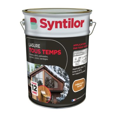 Lasure extérieure tous temps Syntilor chêne clair satin 5L