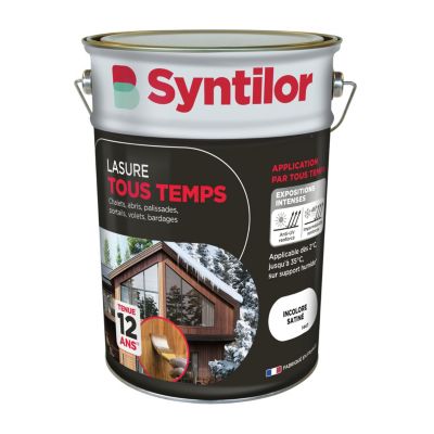 Lasure extérieure tous temps Syntilor incolore satin 5L