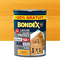 Lasure extérieure Ultim’ protect Chêne doré 12 ans Bondex 5L + 20% gratuit