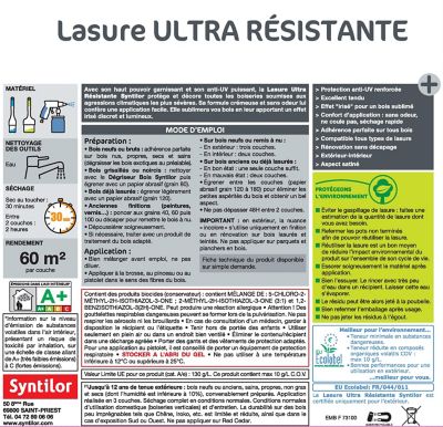Lasure extérieure Ultra résistante Syntilor incolore 5L