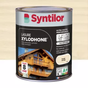 Lasure extérieure Xylodhone Syntilor Blanc 1L garantie 8 ans