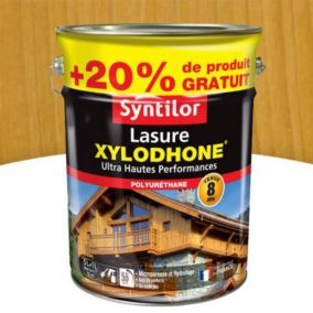 Lasure Syntilor Xylodhone Ultra Hautes Performances chêne clair satin 5L + 20% gratuit