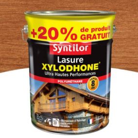 Lasure Syntilor Xylodhone Ultra Hautes Performances chêne doré satin 5L + 20% gratuit