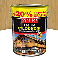 Lasure Syntilor Xylodhone Ultra Hautes Performances chêne naturel satin 5L + 20% gratuit