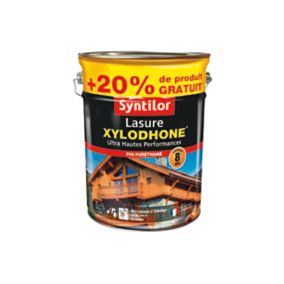 Lasure Syntilor Xylodhone Ultra Hautes Performances incolore satin 5L + 20% gratuit