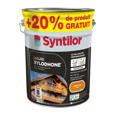 Lasure Xylodhone Syntilor chêne clair mat 5L+20% gratuit