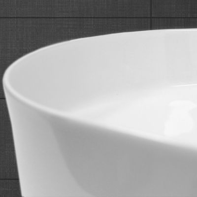 Vasque à Poser ECD-Germany 605x380 Mm – Céramique Blanche, Bonde Incluse